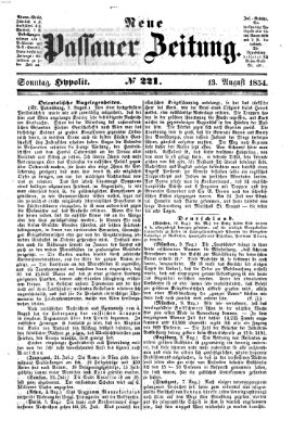 Neue Passauer Zeitung (Passauer Zeitung) Sonntag 13. August 1854