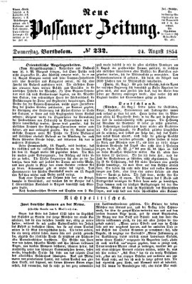 Neue Passauer Zeitung (Passauer Zeitung) Donnerstag 24. August 1854