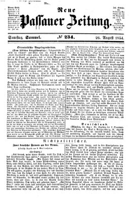 Neue Passauer Zeitung (Passauer Zeitung) Samstag 26. August 1854