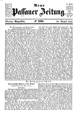 Neue Passauer Zeitung (Passauer Zeitung) Montag 28. August 1854