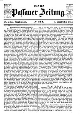 Neue Passauer Zeitung (Passauer Zeitung) Samstag 9. September 1854