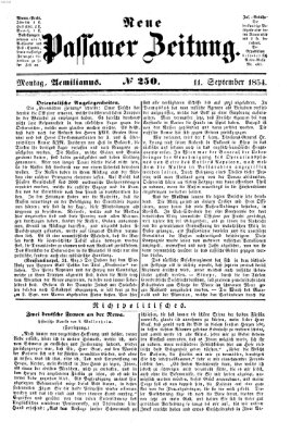 Neue Passauer Zeitung (Passauer Zeitung) Montag 11. September 1854