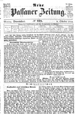 Neue Passauer Zeitung (Passauer Zeitung) Montag 9. Oktober 1854