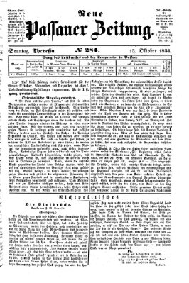 Neue Passauer Zeitung (Passauer Zeitung) Sonntag 15. Oktober 1854