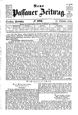 Neue Passauer Zeitung (Passauer Zeitung) Dienstag 17. Oktober 1854