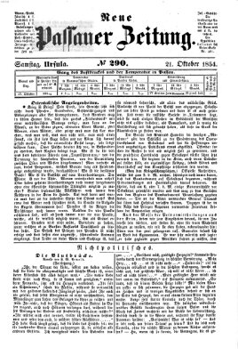 Neue Passauer Zeitung (Passauer Zeitung) Samstag 21. Oktober 1854