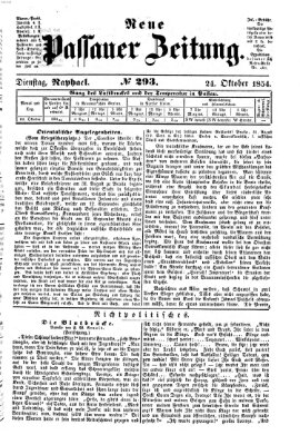 Neue Passauer Zeitung (Passauer Zeitung) Dienstag 24. Oktober 1854