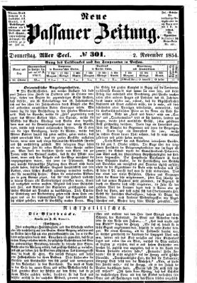 Neue Passauer Zeitung (Passauer Zeitung) Donnerstag 2. November 1854