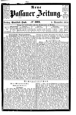 Neue Passauer Zeitung (Passauer Zeitung) Freitag 3. November 1854