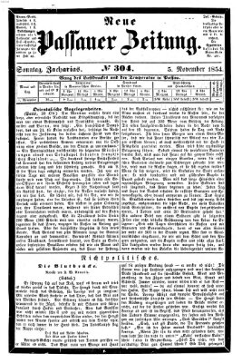 Neue Passauer Zeitung (Passauer Zeitung) Sonntag 5. November 1854