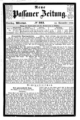 Neue Passauer Zeitung (Passauer Zeitung) Dienstag 14. November 1854