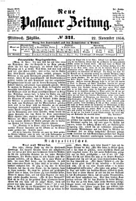 Neue Passauer Zeitung (Passauer Zeitung) Mittwoch 22. November 1854