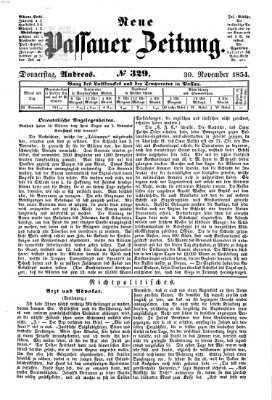 Neue Passauer Zeitung (Passauer Zeitung) Donnerstag 30. November 1854