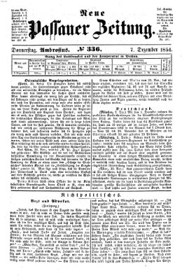 Neue Passauer Zeitung (Passauer Zeitung) Donnerstag 7. Dezember 1854