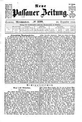 Neue Passauer Zeitung (Passauer Zeitung) Sonntag 10. Dezember 1854