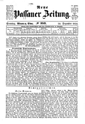 Neue Passauer Zeitung (Passauer Zeitung) Sonntag 24. Dezember 1854