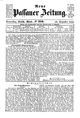 Neue Passauer Zeitung (Passauer Zeitung) Donnerstag 28. Dezember 1854