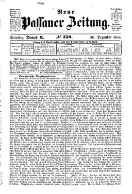 Neue Passauer Zeitung (Passauer Zeitung) Samstag 30. Dezember 1854