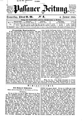 Passauer Zeitung Donnerstag 4. Januar 1855