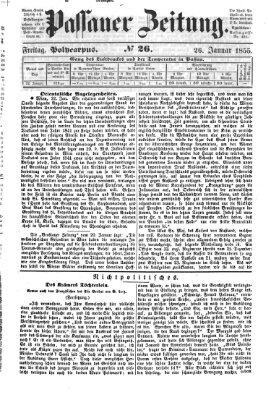 Passauer Zeitung Freitag 26. Januar 1855