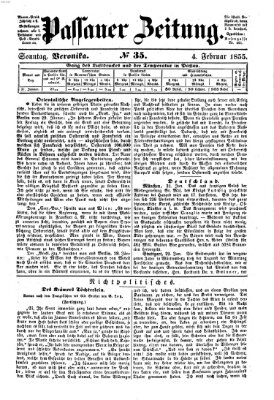 Passauer Zeitung Sonntag 4. Februar 1855