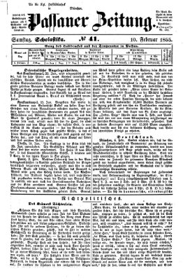 Passauer Zeitung Samstag 10. Februar 1855