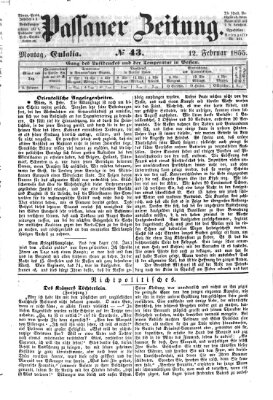 Passauer Zeitung Montag 12. Februar 1855