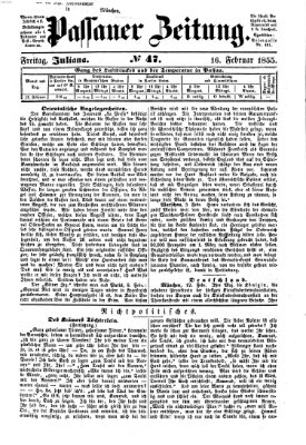 Passauer Zeitung Freitag 16. Februar 1855