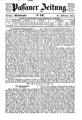 Passauer Zeitung Freitag 23. Februar 1855