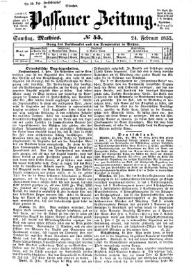 Passauer Zeitung Samstag 24. Februar 1855