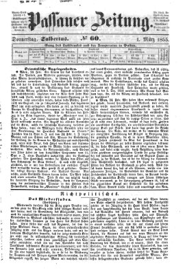 Passauer Zeitung Donnerstag 1. März 1855