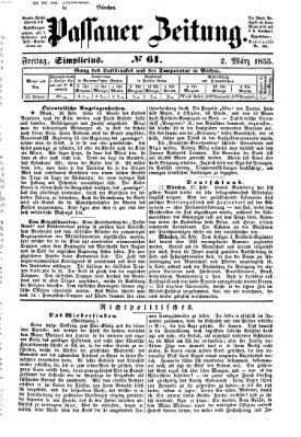 Passauer Zeitung Freitag 2. März 1855