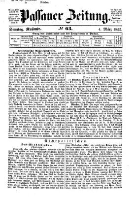 Passauer Zeitung Sonntag 4. März 1855