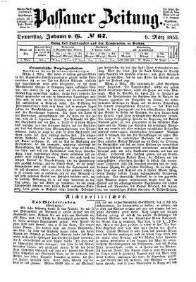 Passauer Zeitung Donnerstag 8. März 1855