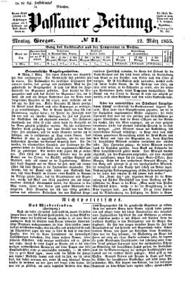 Passauer Zeitung Montag 12. März 1855