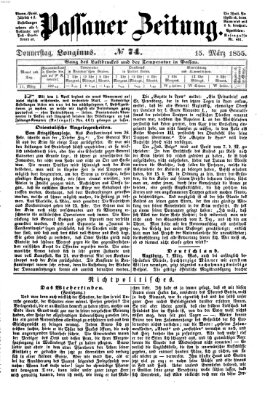 Passauer Zeitung Donnerstag 15. März 1855