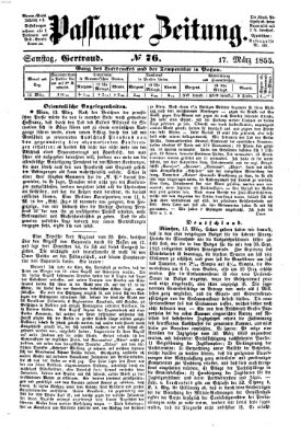 Passauer Zeitung Samstag 17. März 1855