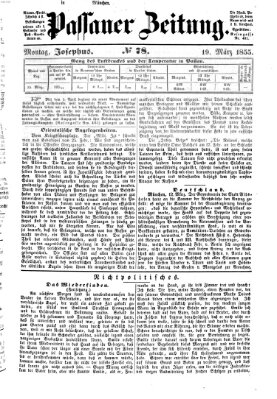 Passauer Zeitung Montag 19. März 1855