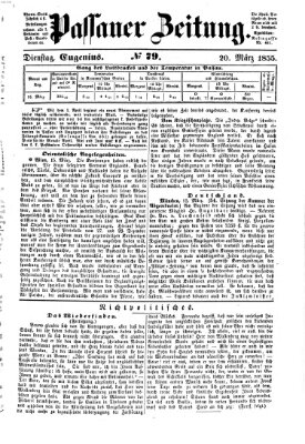 Passauer Zeitung Dienstag 20. März 1855