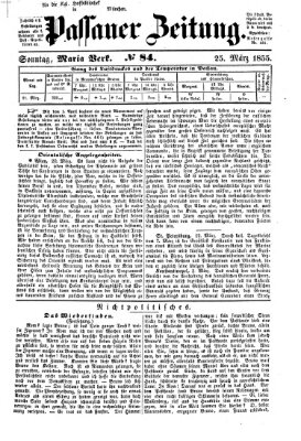 Passauer Zeitung Sonntag 25. März 1855