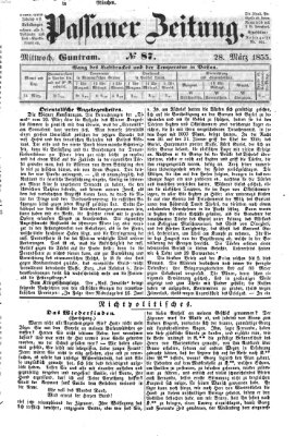 Passauer Zeitung Mittwoch 28. März 1855