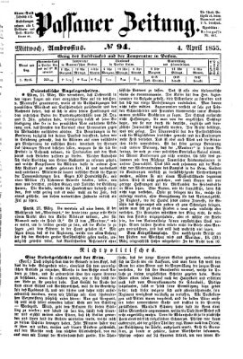 Passauer Zeitung Mittwoch 4. April 1855