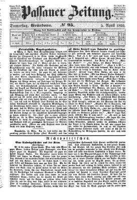 Passauer Zeitung Donnerstag 5. April 1855