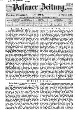 Passauer Zeitung Samstag 14. April 1855