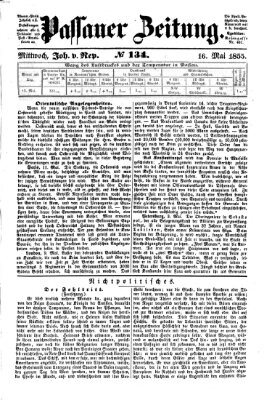 Passauer Zeitung Mittwoch 16. Mai 1855