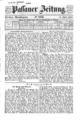 Passauer Zeitung Dienstag 5. Juni 1855