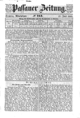 Passauer Zeitung Sonntag 17. Juni 1855