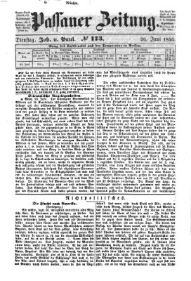 Passauer Zeitung Dienstag 26. Juni 1855