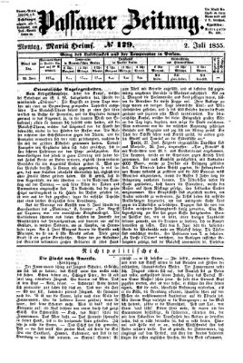 Passauer Zeitung Montag 2. Juli 1855