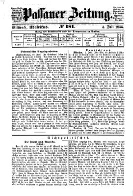 Passauer Zeitung Mittwoch 4. Juli 1855